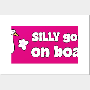 Silly Goose On Board Cute Meme Bumper Car Magnet Posters and Art